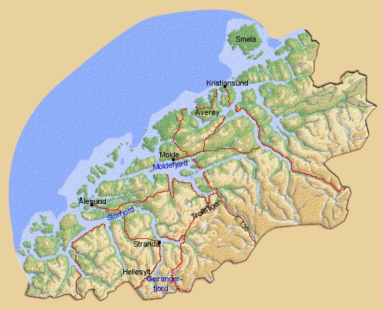 Karte von Mre og Romsdal